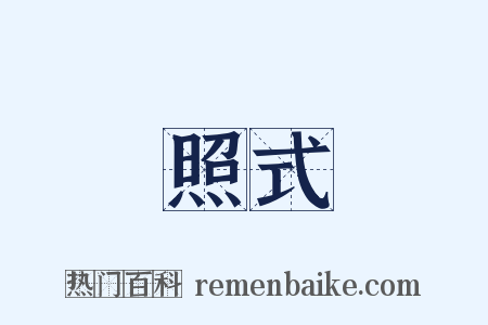 照式是什么意思的图片